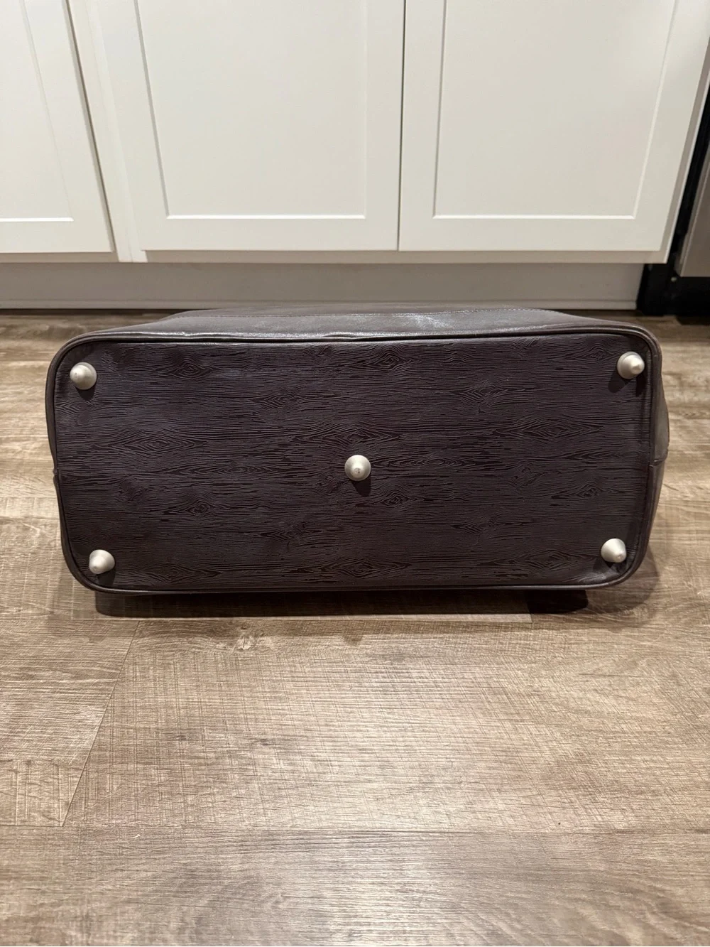 Vintage Holland & Holland Leather Weekender Bag Wood Grain Textured Duffle Rare